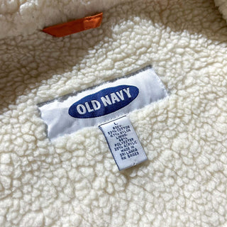 00's OLD NAVY オレンジ 裏ボア オーバーサイズ シェル ベスト