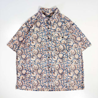 00's ORVIS "KALAMKARI" 小花柄 プリント s/sシャツ