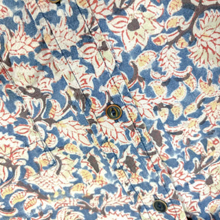 00's ORVIS "KALAMKARI" 小花柄 プリント s/sシャツ