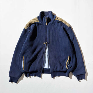 00's ORVIS フェイクスエード ショルダー ドライバーズ ニット