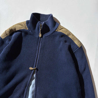 00's ORVIS フェイクスエード ショルダー ドライバーズ ニット