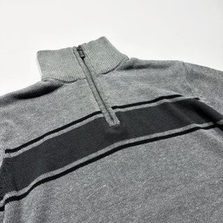 00's OSCAR DE RENTA ライン ハーフジップ コットン ニットセーター