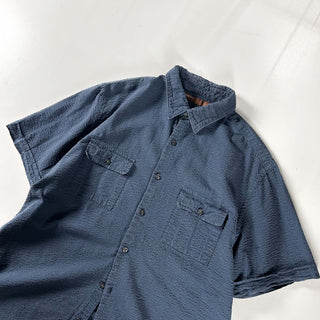00's PERRY ELLIS シアサッカー レギュラーカラー S/Sシャツ