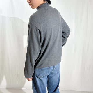 00's PERRY ELLIS コットン×レーヨン ドライバーズタイプ フルジップ ニット セーター