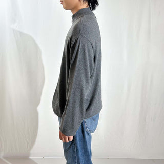 00's PERRY ELLIS コットン×レーヨン ドライバーズタイプ フルジップ ニット セーター