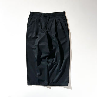 00's PURE DIAMOND APPAREL ブラック "極太" ギャング ワイド スラックス