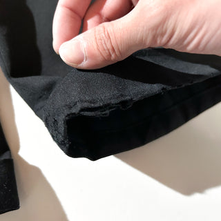 00's PURE DIAMOND APPAREL ブラック "極太" ギャング ワイド スラックス