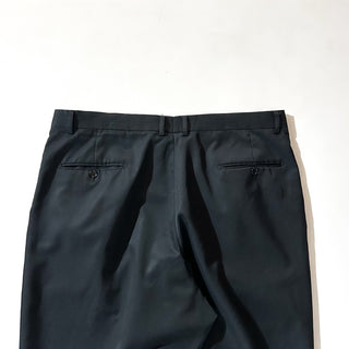 00's PURE DIAMOND APPAREL ブラック "極太" ギャング ワイド スラックス