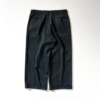 00's PURE DIAMOND APPAREL ブラック "極太" ギャング ワイド スラックス