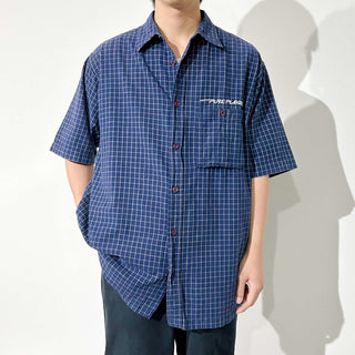 00's PURE PLAYAZ PRODUCT インドコットン グラフチェック S/S シャツ