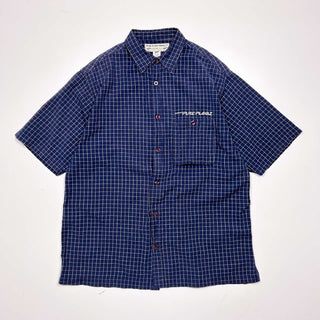 00's PURE PLAYAZ PRODUCT インドコットン グラフチェック S/S シャツ