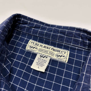 00's PURE PLAYAZ PRODUCT インドコットン グラフチェック S/S シャツ