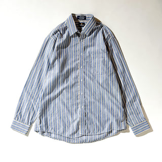 00's PURITAN レギュラーカラー ストライプ L/Sシャツ