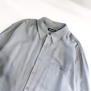 00's PURITAN レーヨン×ポリエステル  ボックスシルエット レギュラー L/Sシャツ