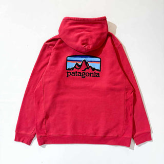 00's Patagonia バックプリント リバースウィーブタイプ スウェット フーディー