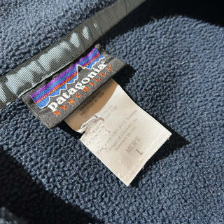 00's Patagonia ダークネイビー×ブルー スナップT フリース プルオーバー ジャケット