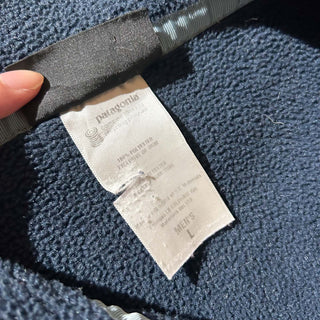 00's Patagonia ダークネイビー×ブルー スナップT フリース プルオーバー ジャケット