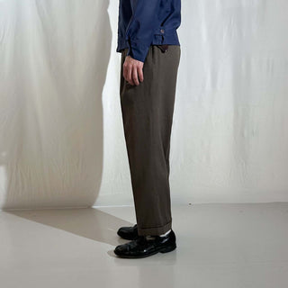 00's Perry Ellis Portfolio レーヨン混 3タック ワイド スラックス