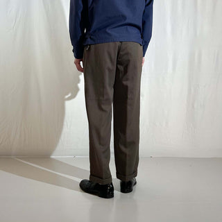 00's Perry Ellis Portfolio レーヨン混 3タック ワイド スラックス