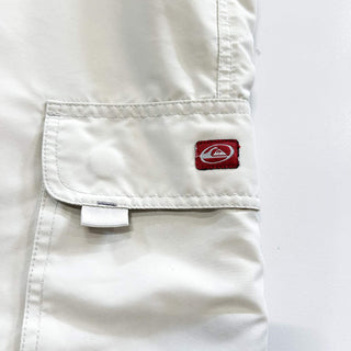 00's Quiksilver アイボリー ピーチスキン カーゴ ショーツ