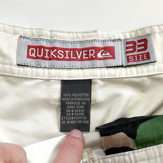 00's Quiksilver アイボリー ピーチスキン カーゴ ショーツ