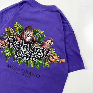 00's "RAIN FOREST CAFE" 両面 プリント Tシャツ