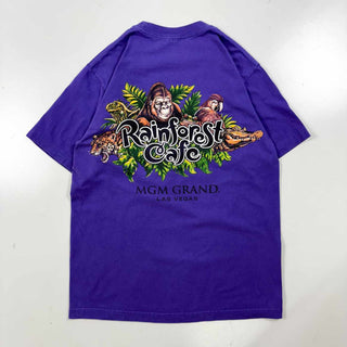 00's "RAIN FOREST CAFE" 両面 プリント Tシャツ