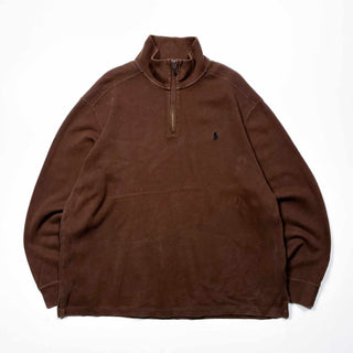 ～00's RALPH LAUREN ハーフジップ コットン ニット セーター