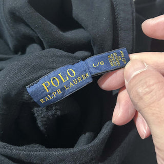 00's RALPH LAUREN ブラック 無地 スウェット パーカ