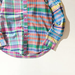 00's RALPH LAUREN オックスフォード マドラスチェック ボタンダウン L/Sシャツ