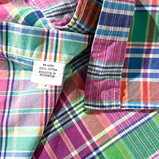 00's RALPH LAUREN オックスフォード マドラスチェック ボタンダウン L/Sシャツ