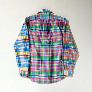 00's RALPH LAUREN オックスフォード マドラスチェック ボタンダウン L/Sシャツ