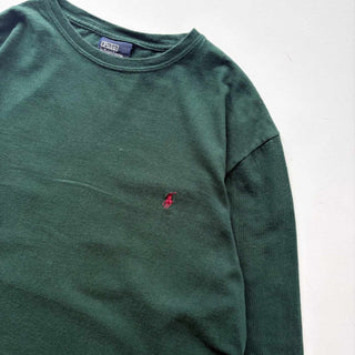 00's Ralph Lauren ワンポイント ロゴ カットソー(グリーン)