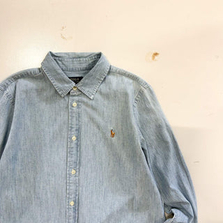 00's Ralph Lauren レギュラー シャンブレー L/Sシャツ