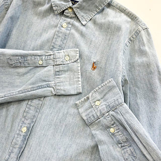 00's Ralph Lauren レギュラー シャンブレー L/Sシャツ