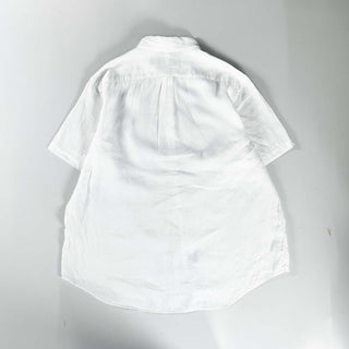 00's Ralph Lauren リネン オーバーサイズ ボタンダウン S/Sシャツ