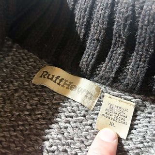 00's RuffHewn フェアアイル柄 ウール混紡 フルジップ ニット セーター