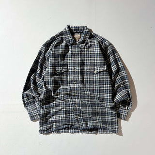 00's SONOMA オープンカラー コットン ネルシャツ