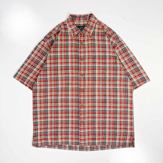 00's SONOMA コットン チェック ボックスシルエット S/S シャツ