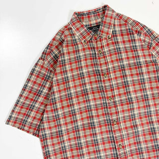 00's SONOMA コットン チェック ボックスシルエット S/S シャツ