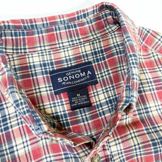 00's SONOMA コットン チェック ボックスシルエット S/S シャツ