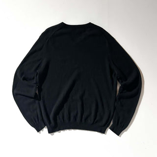 00's STAFFORD Vネック カシミヤ ニット セーター(ブラック)