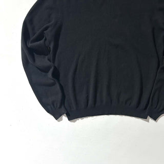 00's STAFFORD Vネック カシミヤ ニット セーター(ブラック)