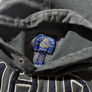 00's STEVE&BARRY'S リバースタイプ "OHIO" ワッペン スウェット フーディー