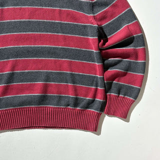 00's St. John's Bay マルチボーダー コットン ニット セーター
