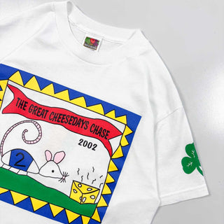 00's "THE GREAT CHEESEDAYS CHASE" アニマルアート プリント Tシャツ