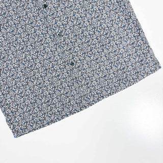 00's TOMMY BAHAMA 総柄 ボックスカット シルク S/S シャツ