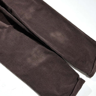 00's TOMMY HILFIGER ブラウン ワイド ２タック 太畝 コーデュロイ パンツ