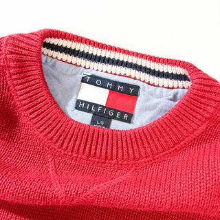 00's TOMMY HILFIGER 前Vガゼット コットン ニット セーター