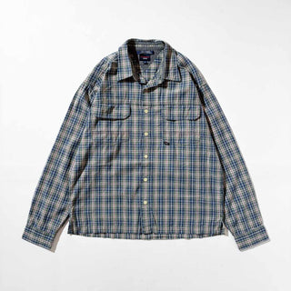 00's TOMMY JEANS ボックスカット コットン チェック L/S シャツ